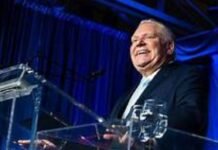 Ontario Line construction advances with start of elevated guideway and four new station A close up photo of Ontario Premier Doug Ford