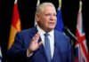 Ontario sues Skills Development Fund-linked company over alleged fraud Ontario premier speaks at a podium