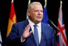 Ontario sues Skills Development Fund-linked company over alleged fraud Ontario premier speaks at a podium