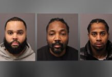 Three suspects arrested following 2024 shooting at King Township residence Police released headshots of three adult men against a plain grey background. The man on the left has a full beard and is wearing a light-coloured hoodie. The man in the centre has a beard and moustache and is wearing a dark shirt. The man on the right has braided hair pulled back and is wearing a dark jacket.
