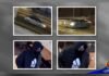 Hamilton Police released suspect images as they investigate city’s first shooting of 2026 Four police-released surveillance images showing a suspected vehicle and suspect linked to a shooting investigation. The top two images show a silver or grey four-door sedan driving at night on a city street and at an intersection. The bottom two images show a hooded male wearing a dark jacket and a black hoodie with a large white Adidas logo on the front. A Hamilton Police Service logo appears in the lower corner of the image.