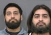 Peel Regional Police recover 13 stolen vehicles worth over $800,000, two brothers charged Two side-by-side police released images showing two adult men with dark hair and full beards looking straight at the camera against a plain background.